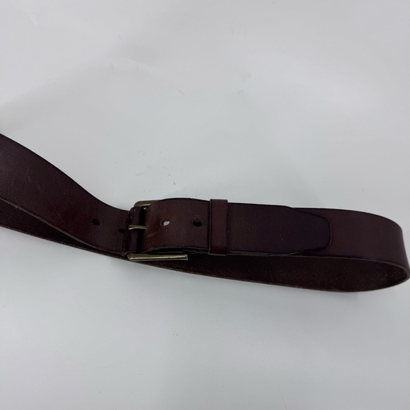 Timberland Genuine Leather Belt with gold Buckle - Brown Size 36 - Picture 5 of 7